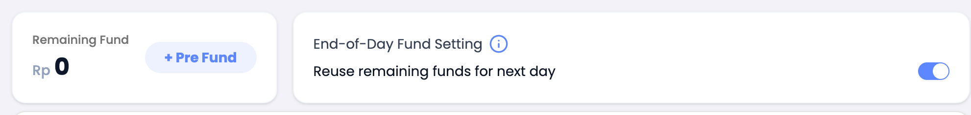 End-of-Day Fund Setting
