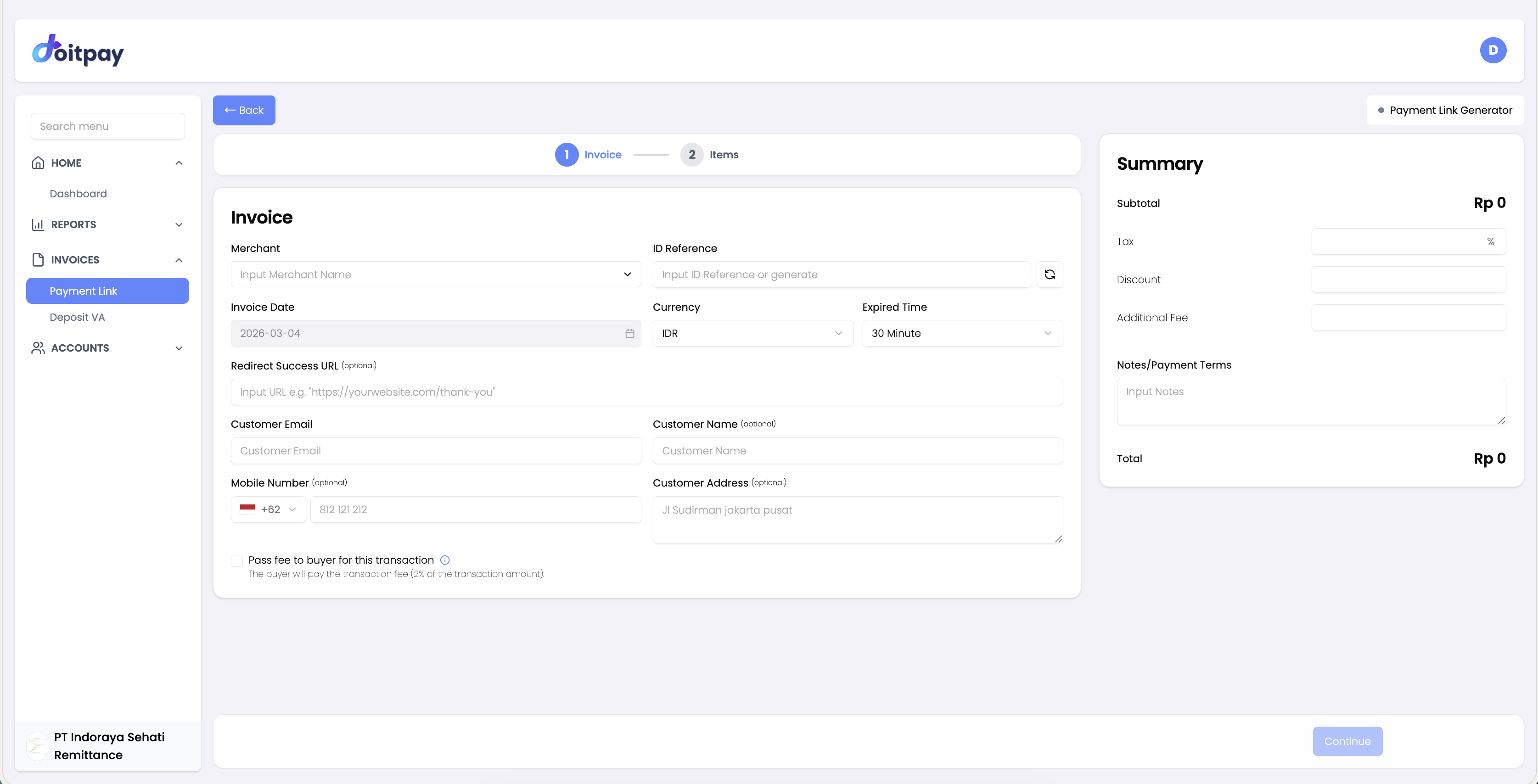 Payment Link - Invoice
