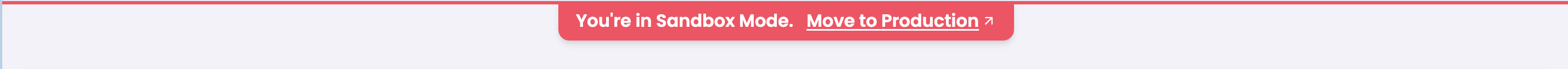 Sandbox Mode banner at the top of the screen